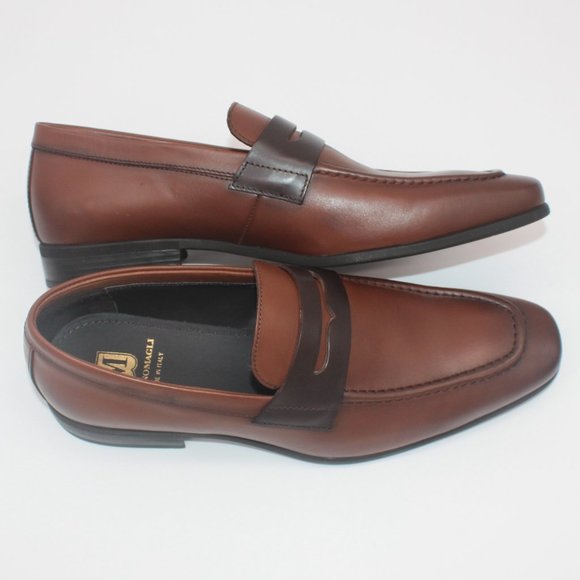 BRUNO MAGLI MINEO COGNAC CALF LEATHER PENNY LOAFERS main image 6